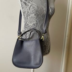 Madewell Slate Blue Leather Sydney Crossbody